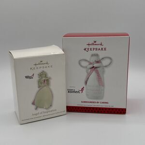 Hallmark Keepsake Ornament Susan G Komen Set 2 2013 and 2011 Caring Inspiration